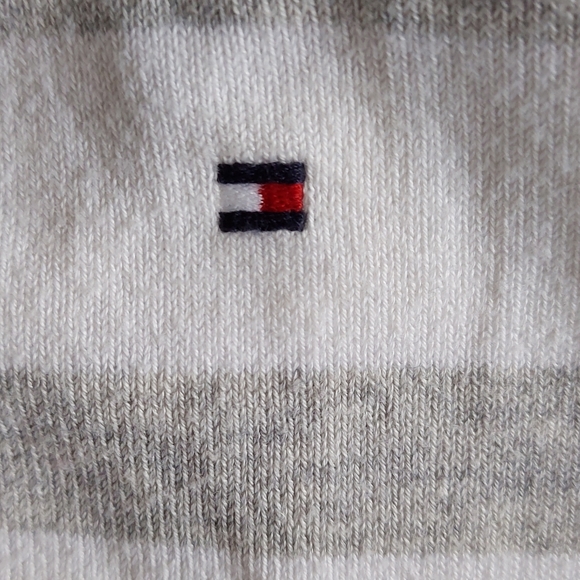 Tommy Hilfiger Womens Size L Pima Cotton Blend Jumper Orange Grey White - Picture 5 of 7